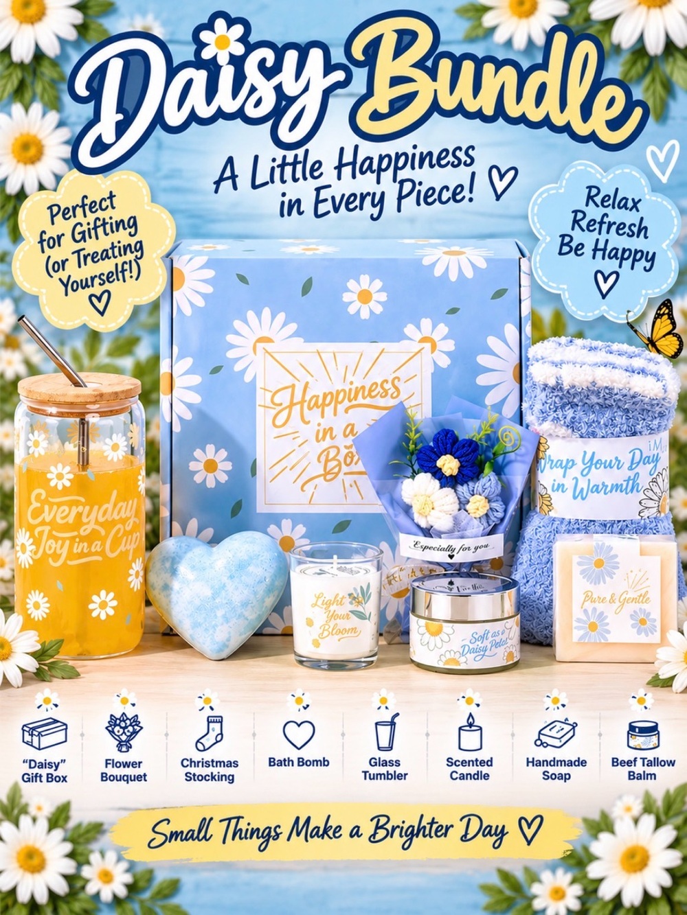 Happiness In A Box Bath & Body Gift Set — Relaxing Spa Gift
